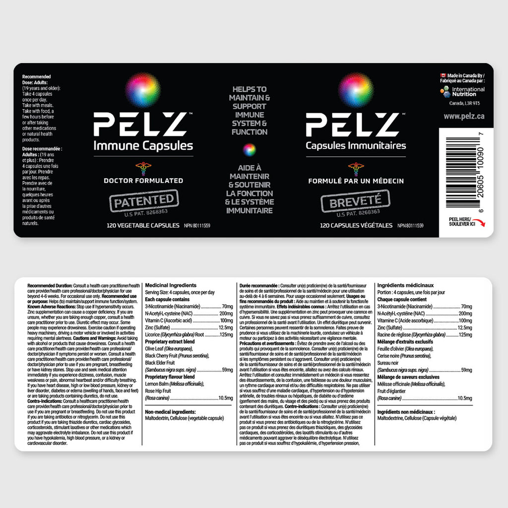 PELZ Immune Capsules Label